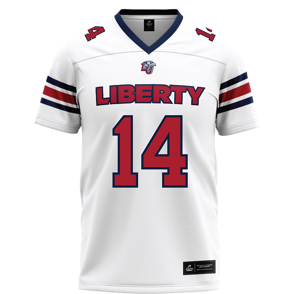 Liberty - NCAA Football : Ethan Houck - White Football Jersey-0