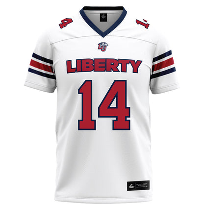 Liberty - NCAA Football : Ethan Houck - White Football Jersey-0