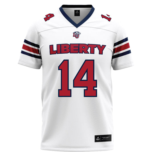 Liberty - NCAA Football : Ethan Houck - White Football Jersey-0