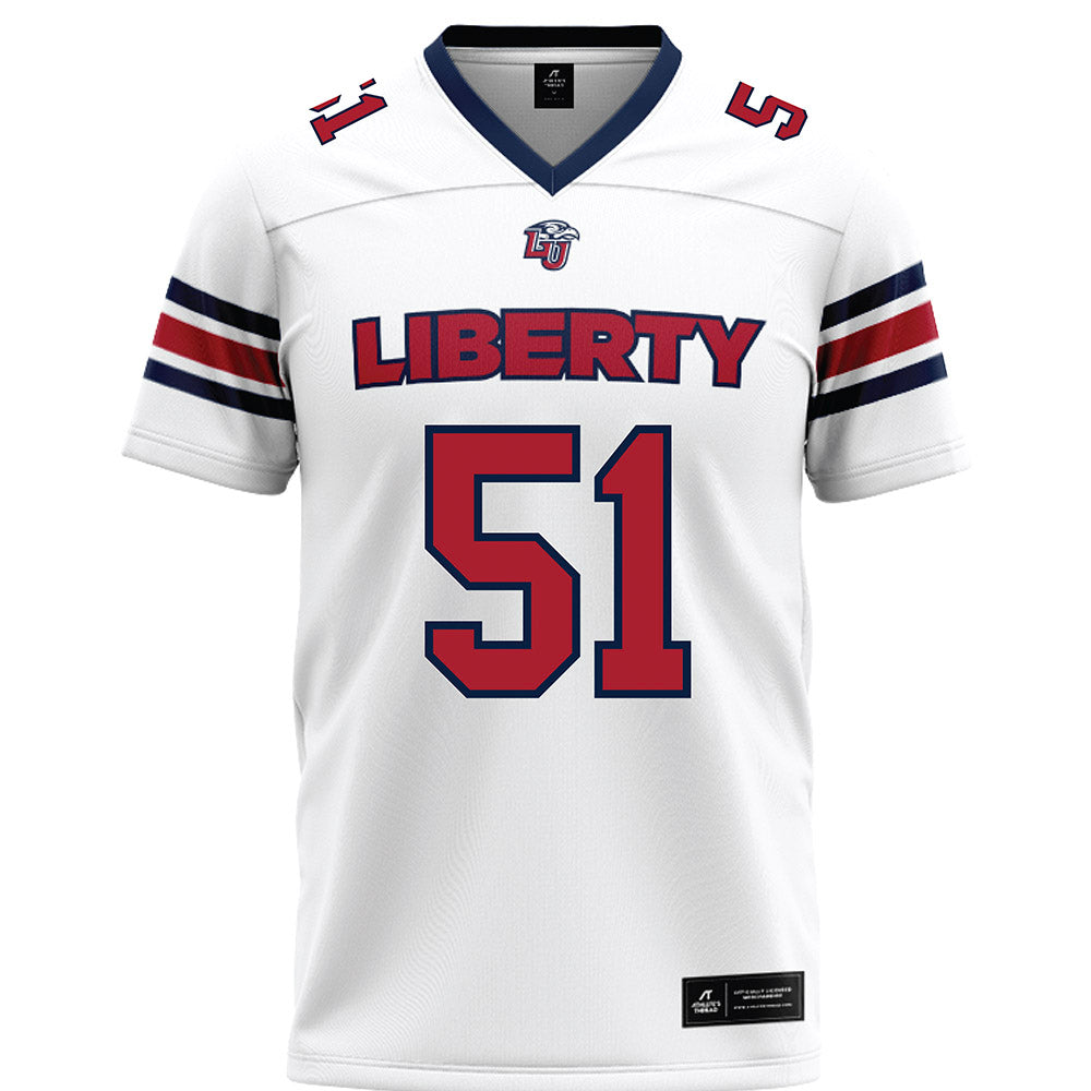 Liberty - NCAA Football : DJ Geth Jr - White Premium Football Jersey-0