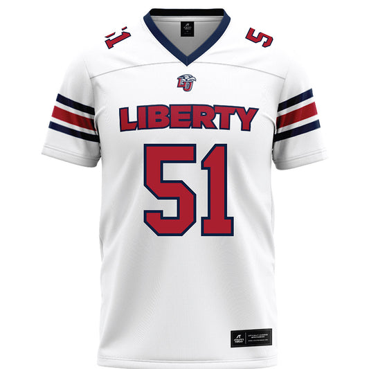 Liberty - NCAA Football : DJ Geth Jr - White Premium Football Jersey-0