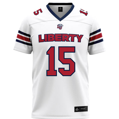 Liberty - NCAA Football : Ethan Vasko - White Premium Football Jersey-0