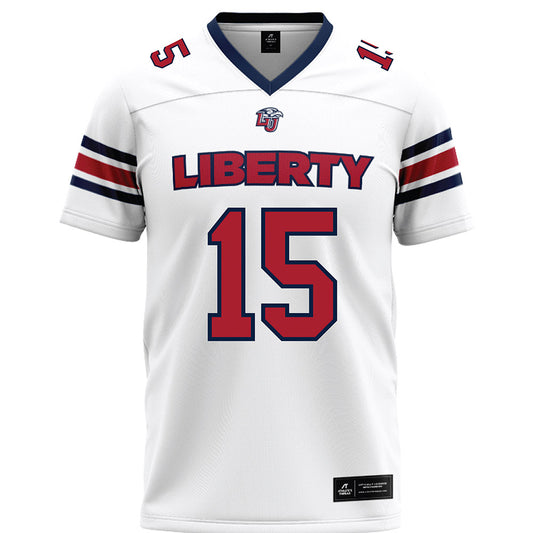 Liberty - NCAA Football : Ethan Vasko - White Premium Football Jersey-0