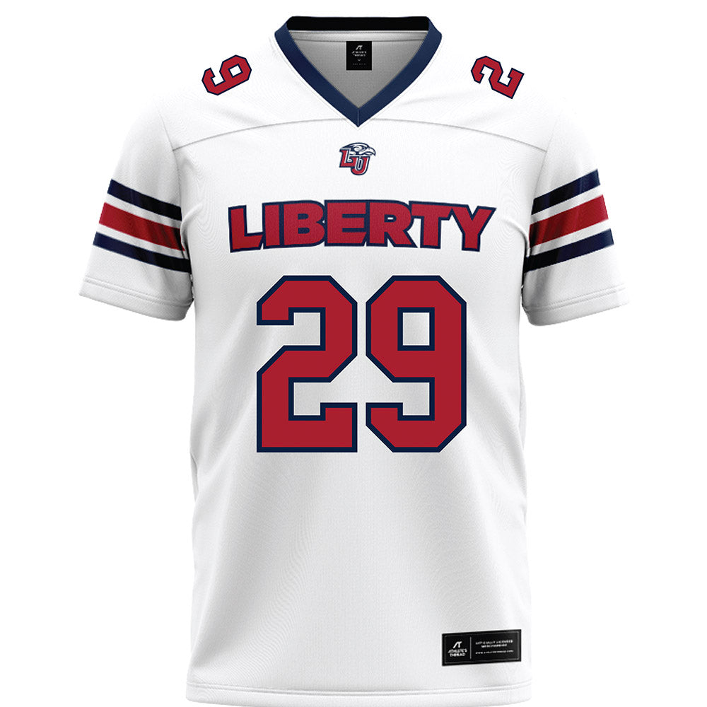 Liberty - NCAA Football : Akhori Jones - White Premium Football Jersey-0