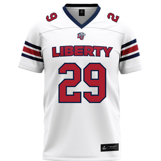 Liberty - NCAA Football : Akhori Jones - White Premium Football Jersey-0