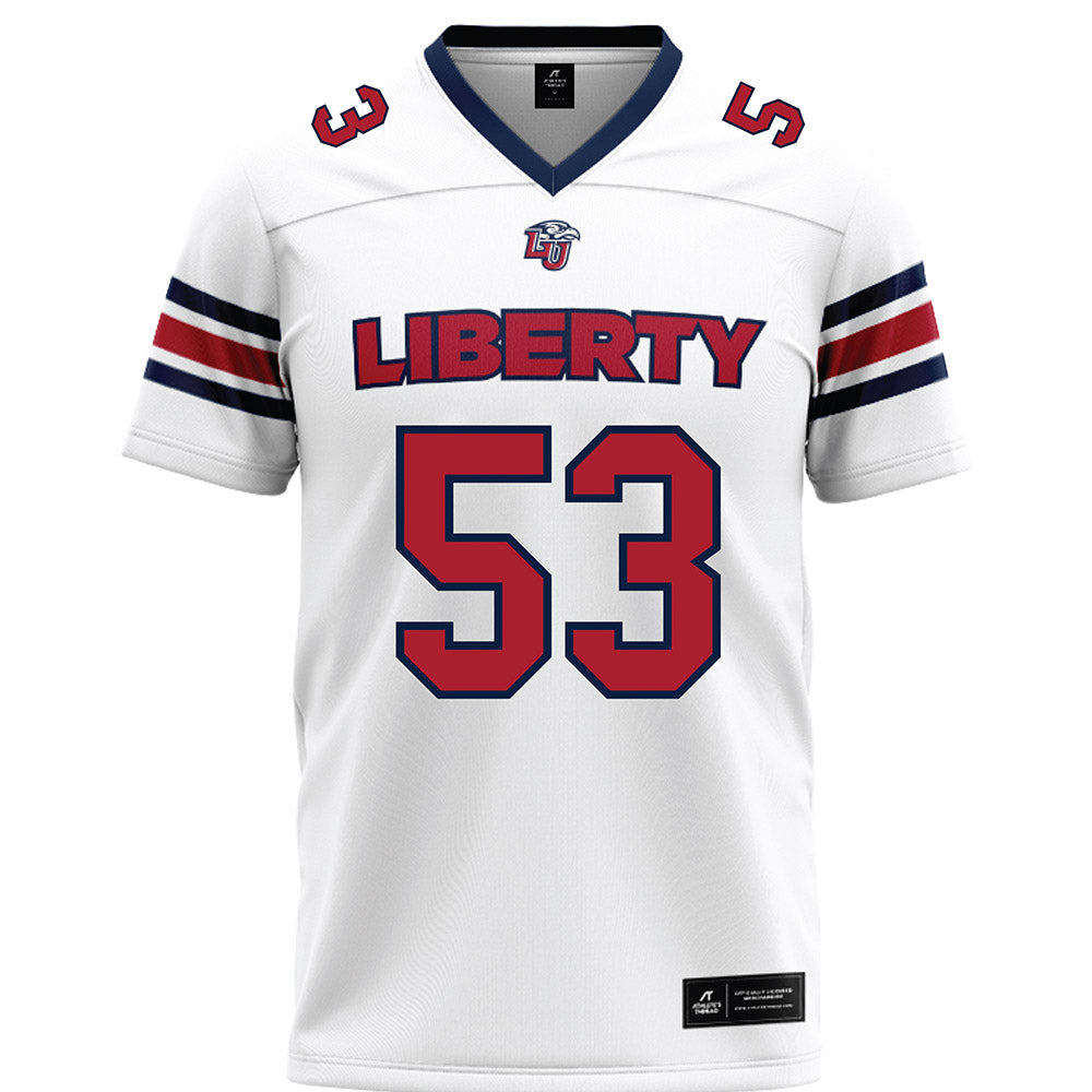 Liberty - NCAA Football : Nikodemus Tounger - White Premium Football Jersey-0