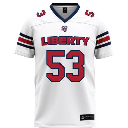 Liberty - NCAA Football : Nikodemus Tounger - White Premium Football Jersey-0