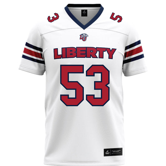 Liberty - NCAA Football : Nikodemus Tounger - White Premium Football Jersey-0