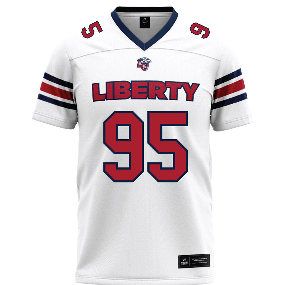 Liberty - NCAA Football : Jeffrey Hairston Jr. - White Premium Football Jersey-0