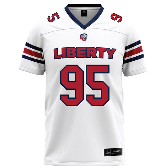Liberty - NCAA Football : Jeffrey Hairston Jr. - White Premium Football Jersey-0