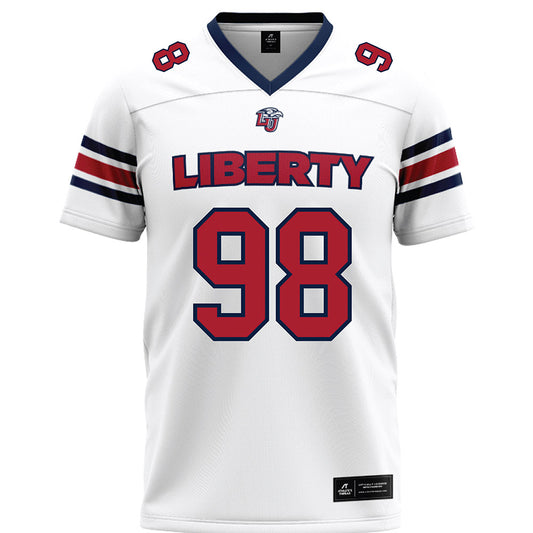 Liberty - NCAA Football : Weston Woodard - White Premium Football Jersey-0