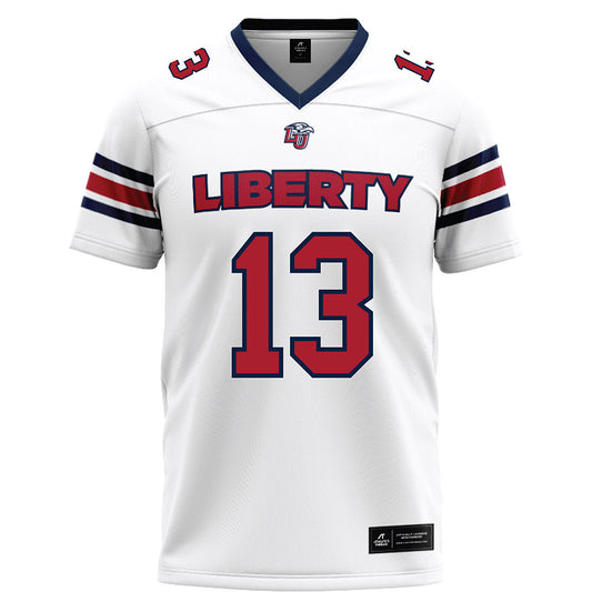 Liberty - NCAA Football : Nasir Newkirk - White Football Jersey-0