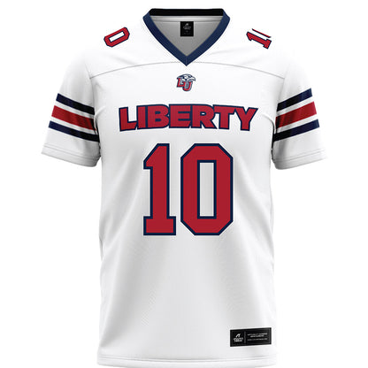 Liberty - NCAA Football : Jonathan Monteiro - White Premium Football Jersey-0