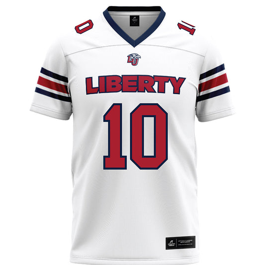 Liberty - NCAA Football : Jonathan Monteiro - White Premium Football Jersey-0