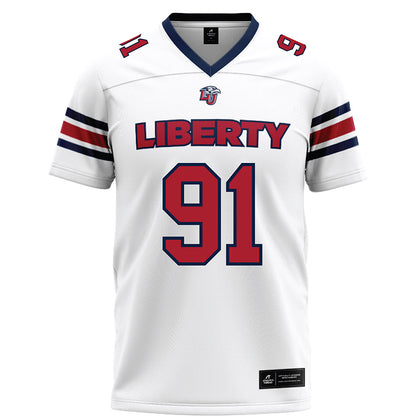 Liberty - NCAA Football : Marius Landsfeld - White Football Jersey-0