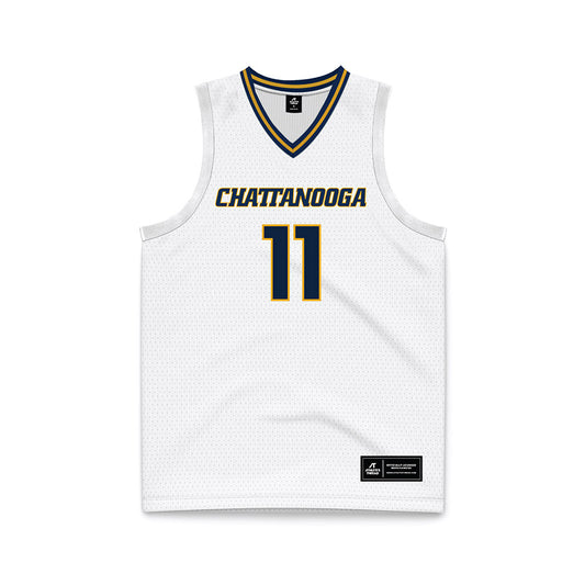 UTC - NCAA Men's Basketball : Billy Smith - White Basketball Jersey-0