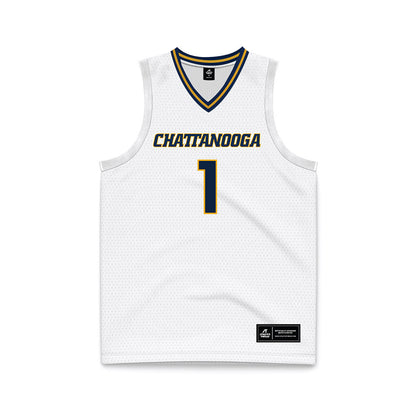 UTC - NCAA Men's Basketball : Brennan Watkins - White Basketball Jersey-0