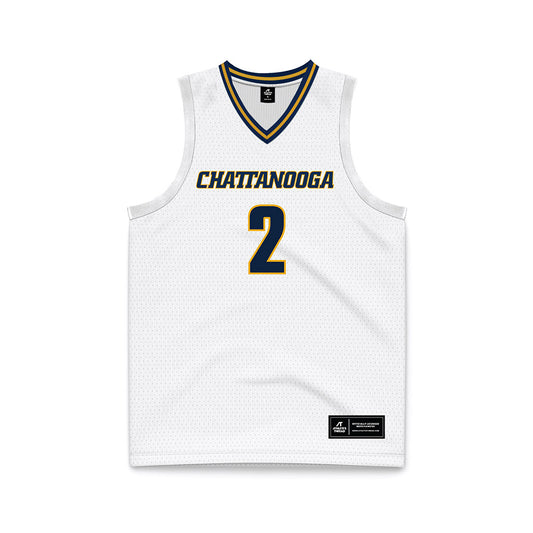 UTC - NCAA Men's Basketball : Sebastian Hartmann - White Basketball Jersey-0
