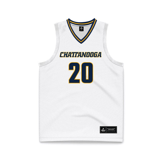 UTC - NCAA Men's Basketball : Liam Vitters - White Basketball Jersey-0