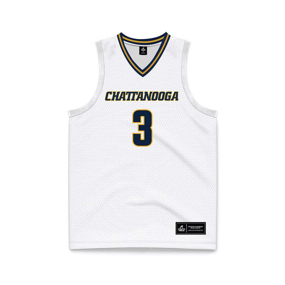 UTC - NCAA Men's Basketball : Jikari Johnson - White Basketball Jersey-0