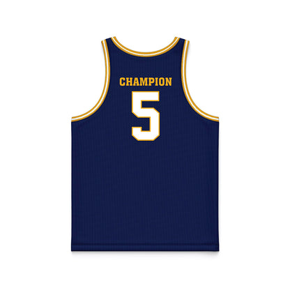 UTC - NCAA Men's Basketball : Frank Champion - Navy Basketball Jersey-1