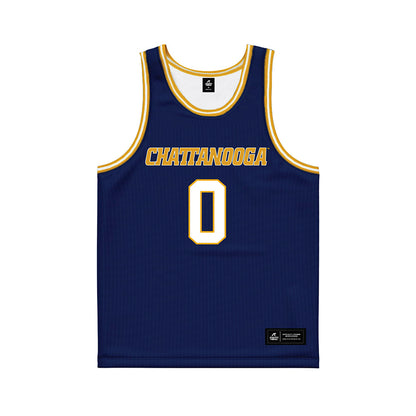 UTC - NCAA Men's Basketball : Tate Darner - Navy Basketball Jersey-0
