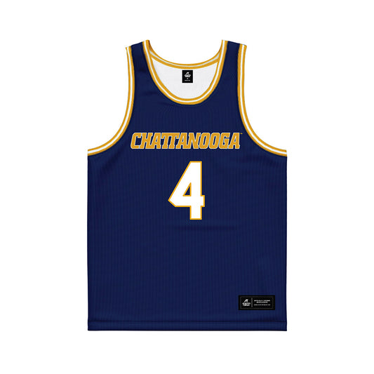 UTC - NCAA Men's Basketball : Zachary Bleshoy - Navy Basketball Jersey-0