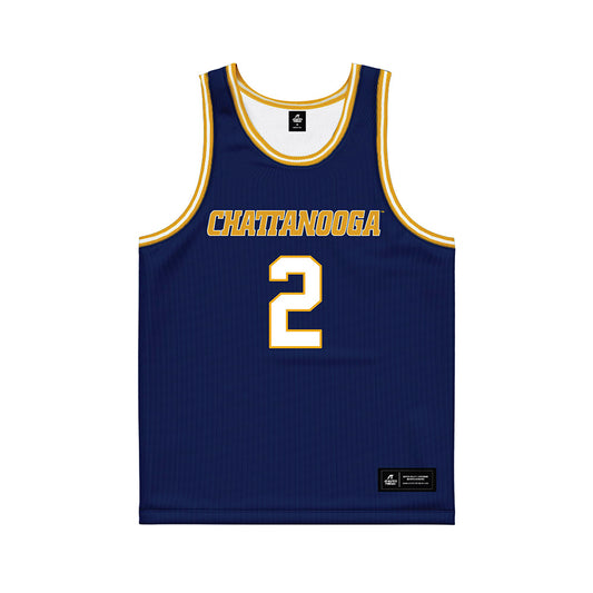 UTC - NCAA Men's Basketball : Sebastian Hartmann - Navy Basketball Jersey-0