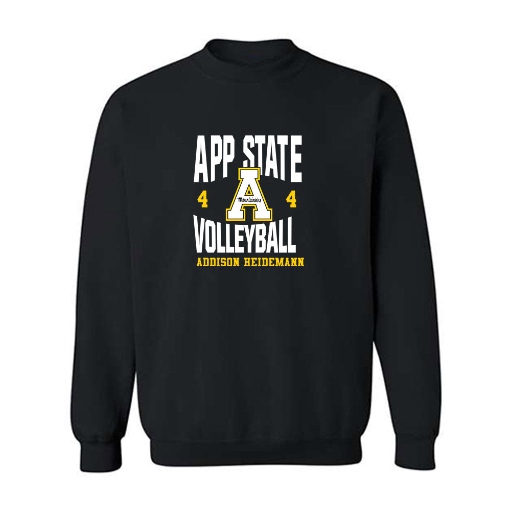 App State - NCAA Women's Volleyball : Addison Heidemann - Fashion Shersey Crewneck Sweatshirt-0
