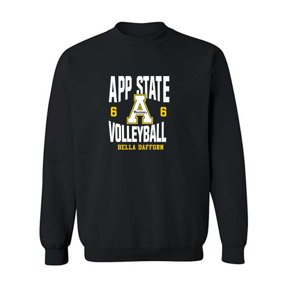 App State - NCAA Women's Volleyball : Bella dafforn - Fashion Shersey Crewneck Sweatshirt-0
