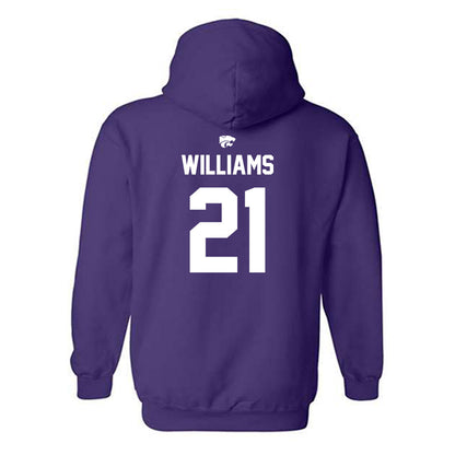 Kansas State - NCAA Women's Volleyball : Jordyn Williams - Replica Shersey Hooded Sweatshirt-1
