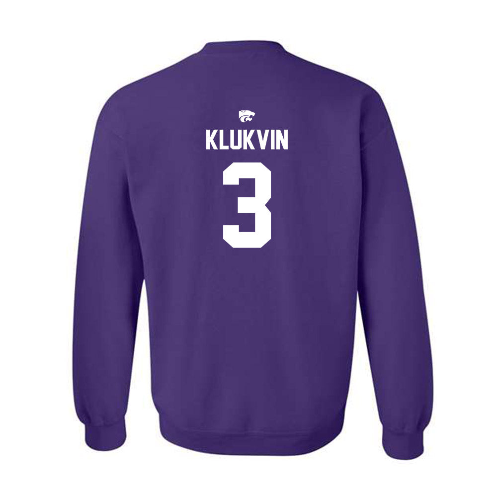 Kansas State - NCAA Women's Volleyball : Alex Klukvin - Replica Shersey Crewneck Sweatshirt-1