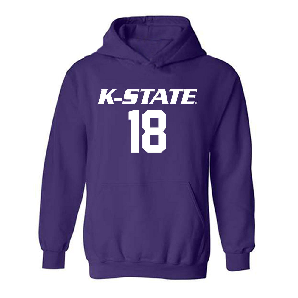 Kansas State - NCAA Women's Volleyball : Brenna Schmidt - Replica Shersey Hooded Sweatshirt