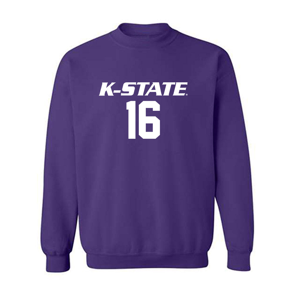 Kansas State - NCAA Women's Volleyball : Cadence Lundgren - Replica Shersey Crewneck Sweatshirt-0