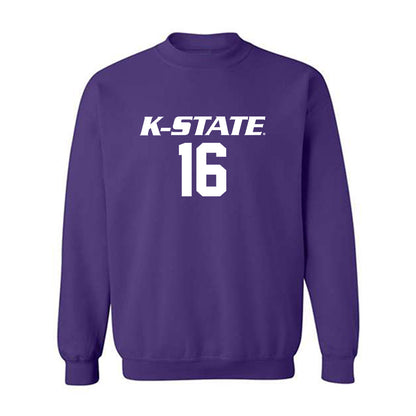 Kansas State - NCAA Women's Volleyball : Cadence Lundgren - Replica Shersey Crewneck Sweatshirt-0