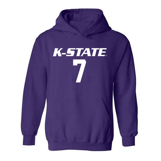 Kansas State - NCAA Women's Volleyball : Symone Sims - Replica Shersey Hooded Sweatshirt