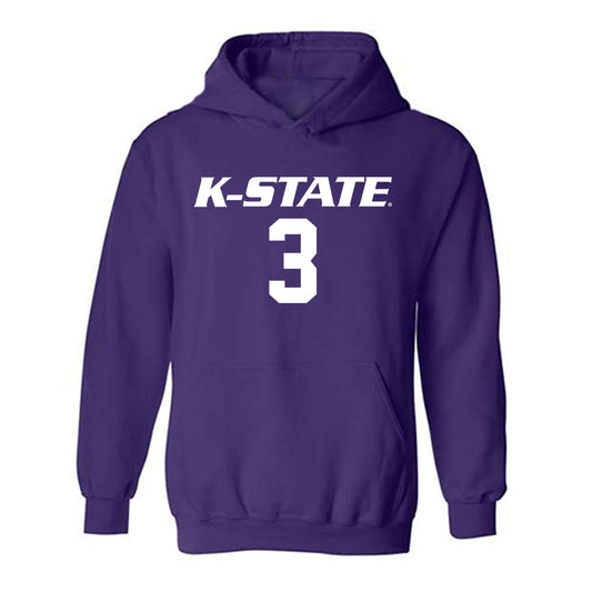 Kansas State - NCAA Women's Volleyball : Alex Klukvin - Replica Shersey Hooded Sweatshirt-0