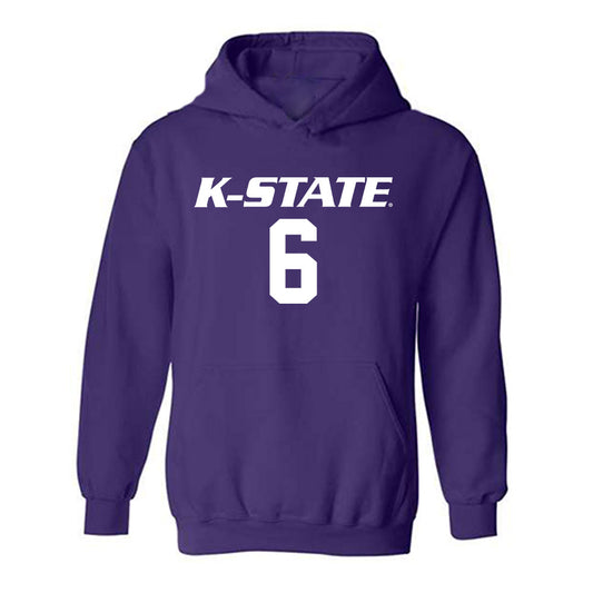 Kansas State - NCAA Women's Volleyball : Avery Stones - Replica Shersey Hooded Sweatshirt-0