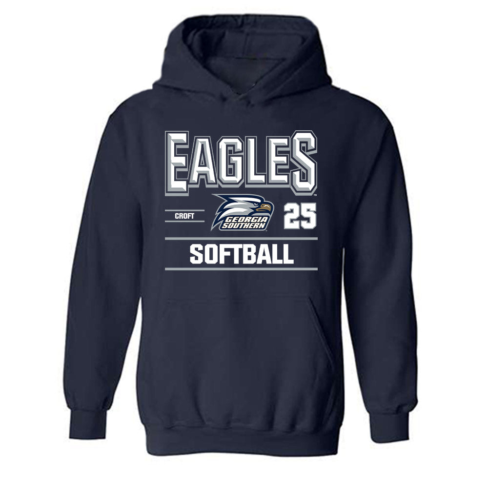Georgia Southern - NCAA Softball : kaylee croft - Classic Fashion Shersey Hooded Sweatshirt-0