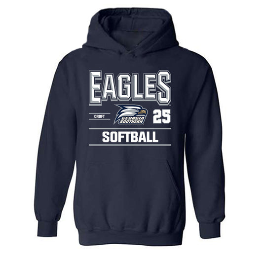 Georgia Southern - NCAA Softball : kaylee croft - Classic Fashion Shersey Hooded Sweatshirt-0