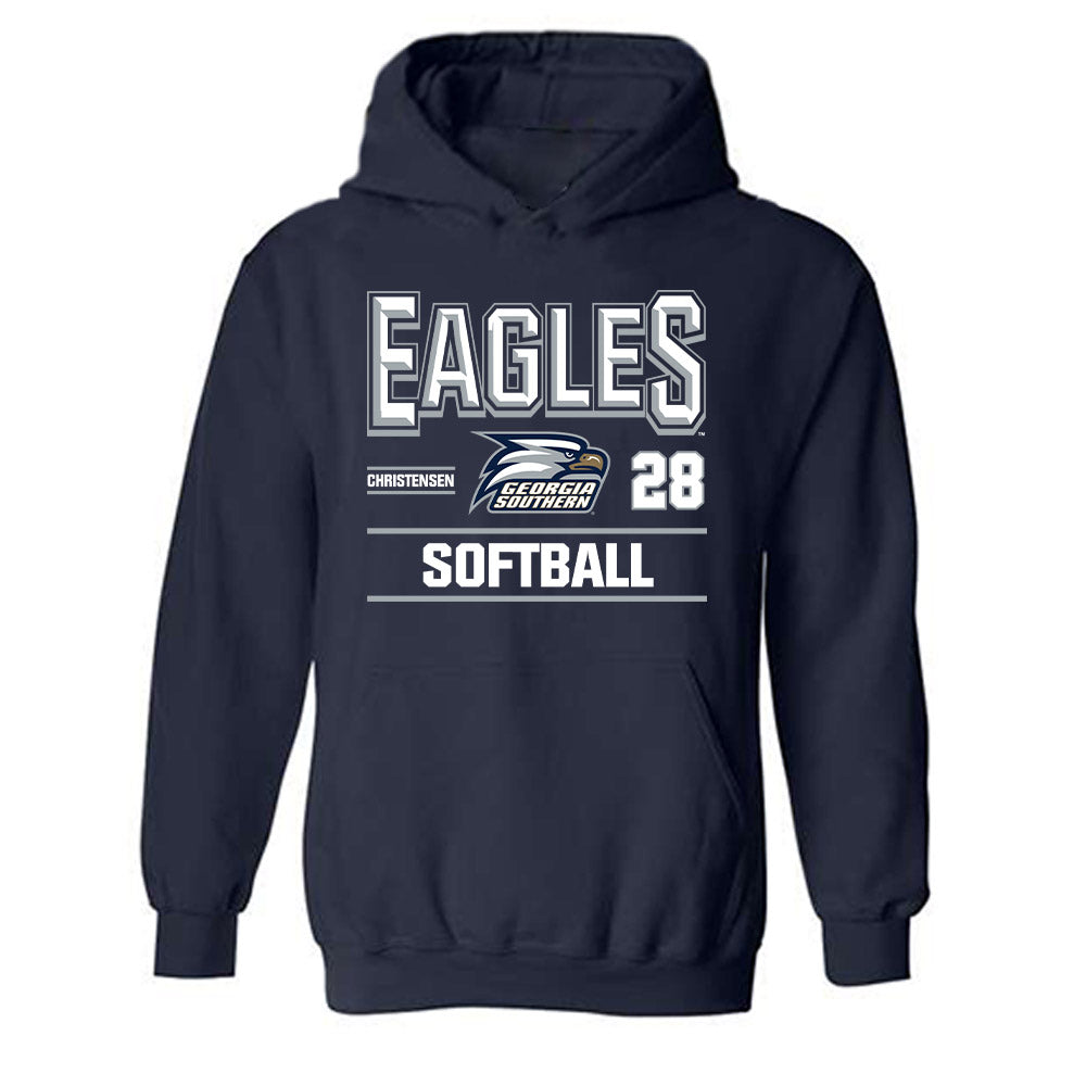 Georgia Southern - NCAA Softball : Kayla Christensen - Classic Fashion Shersey Hooded Sweatshirt-0