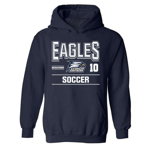 Georgia Southern - NCAA Women's Soccer : Natalie Heckathorn - Classic Fashion Shersey Hooded Sweatshirt-0