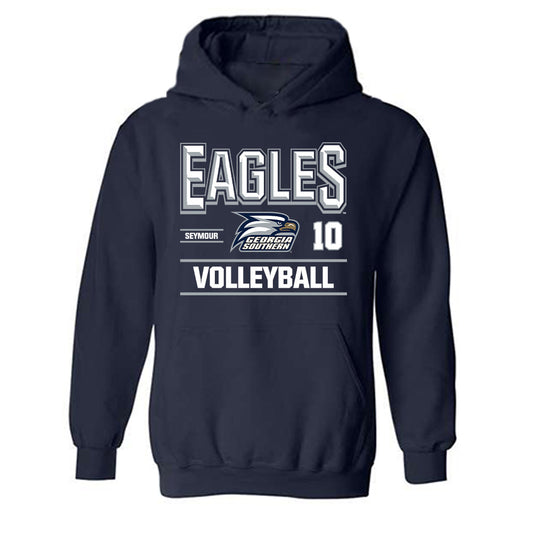 Georgia Southern - NCAA Women's Volleyball : Lydia Seymour - Classic Fashion Shersey Hooded Sweatshirt-0