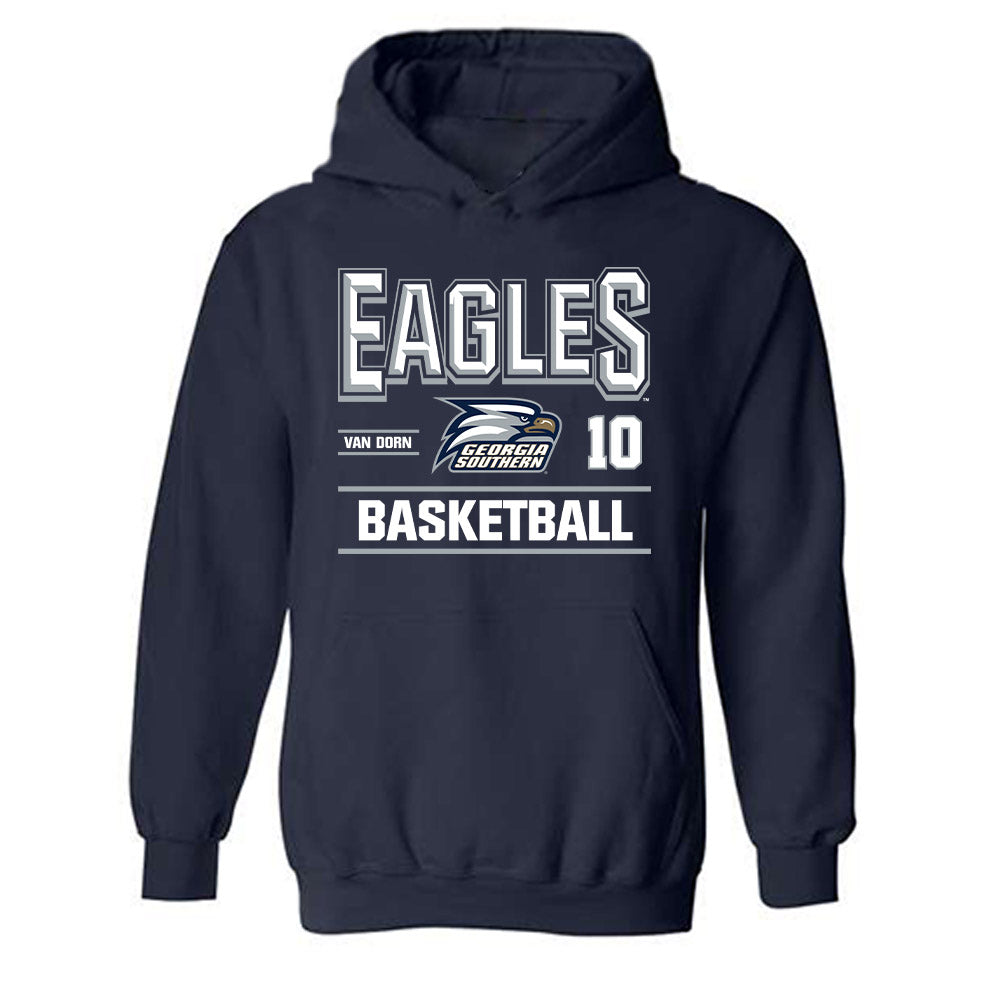 Georgia Southern - NCAA Men's Basketball : Sean Van Dorn - Classic Fashion Shersey Hooded Sweatshirt-0