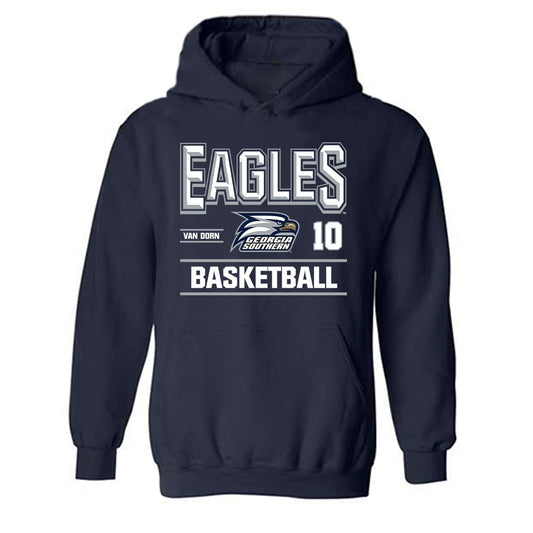Georgia Southern - NCAA Men's Basketball : Sean Van Dorn - Classic Fashion Shersey Hooded Sweatshirt-0
