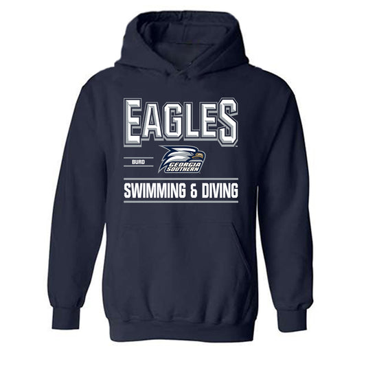 Georgia Southern - NCAA Women's Swimming & Diving : Sterling Burd - Classic Fashion Shersey Hooded Sweatshirt-0