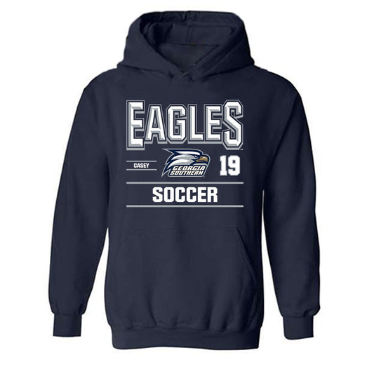 Georgia Southern - NCAA Women's Soccer : Claire Casey - Classic Fashion Shersey Hooded Sweatshirt-0