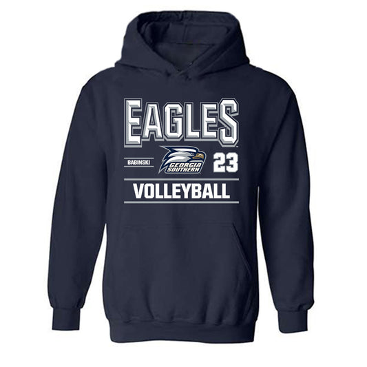 Georgia Southern - NCAA Women's Volleyball : Gabriella Babinski - Classic Fashion Shersey Hooded Sweatshirt-0