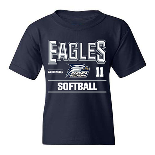 Georgia Southern - NCAA Softball : Hannah Worthington - Classic Fashion Shersey Youth T-Shirt-0