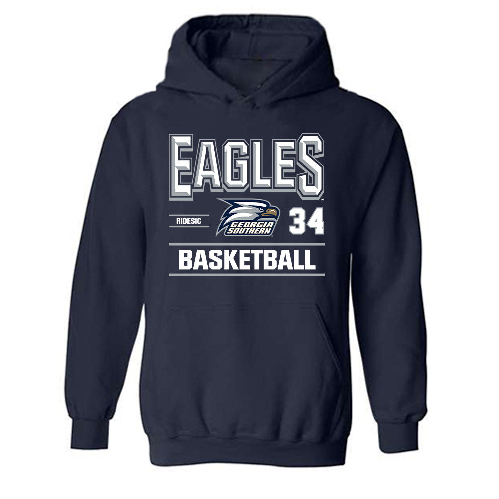 Georgia Southern - NCAA Men's Basketball : Pavle Ridesic - Classic Fashion Shersey Hooded Sweatshirt-0